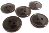 B5119 18mm Black High Gloss Polyester 2 Hole Button