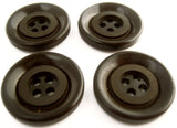 B2953 23mm Very Dark Brown Matt Centre 4 Hole Button