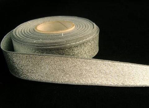 R0423 22mm Silver Double Face Metallic Lame Ribbon