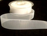 R0435 23mm White Sheer Ribbon by Berisfords