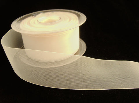 R0436 35mm Ivory Sheer Ribbon by Berisfords