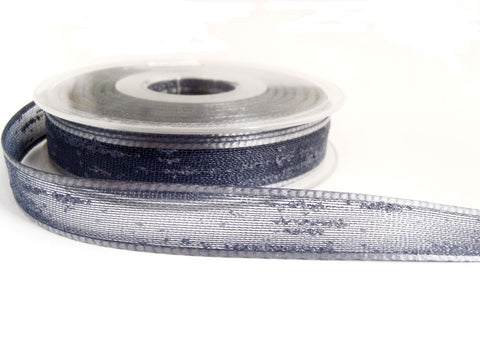 R2070 16mm Moonlight Blue Feather Sheer Ribbon. Berisfords