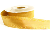 R2095 26mm Gold Double Faced Patterned Metallic Lurex Ribbon