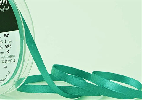 R4018 7mm Petrol Double Faced Satin Ribbon by Berisfords