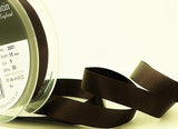 R5773 15mm Cuban Brown Double Face Satin Ribbon by Berisfords