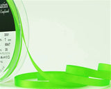 R5805 7mm Fluorescent Green Double Face Satin Ribbon by Berisfords