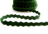 R7014 11mm Hunter Green Velvet Ric Rac Ribbon by Berisfords