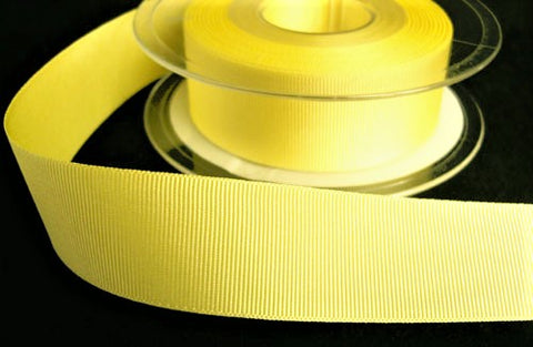 R7653 40mm Lemon Polyester Grosgrain Ribbon by Berisfords