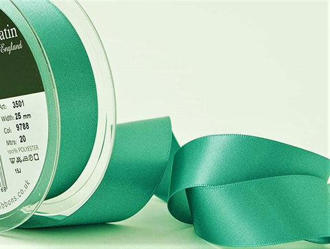 R8115 25mm Petrol Double Face Satin Ribbon by Berisfords