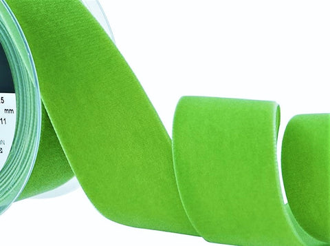 R9204 50mm Reseda (Lime Green) Nylon Velvet Ribbon by Berisfords