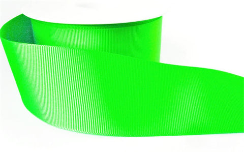 R9369 40mm Bright Green Polyester Grosgrain Ribbon by Berisfords