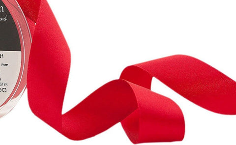 R3357 20mm Red Double Face Satin Ribbon by Berisfords