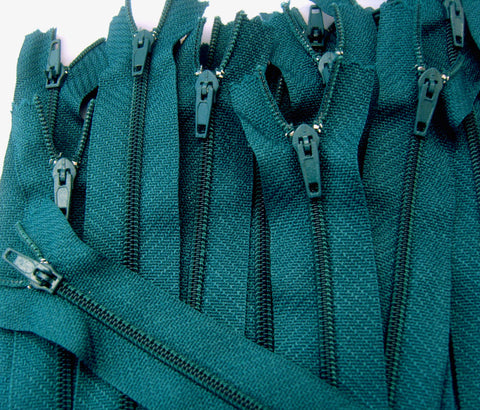 Z3149 18cm Teal Blue Nylon Pin Lock No.3 Closed End Zip - Ribbonmoon