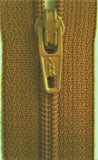 Z1844 YKK 56cm Golden Brown Nylon No.3 Closed End Zip